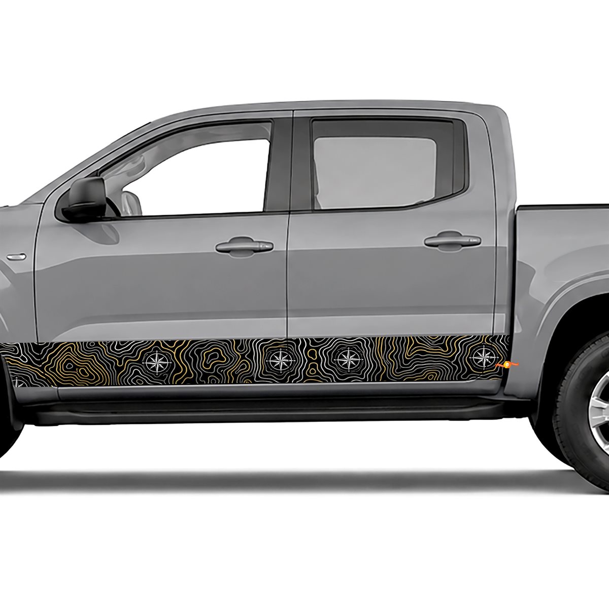 Topographic Map with Compass side stripes rocker panel, view 4 of 4