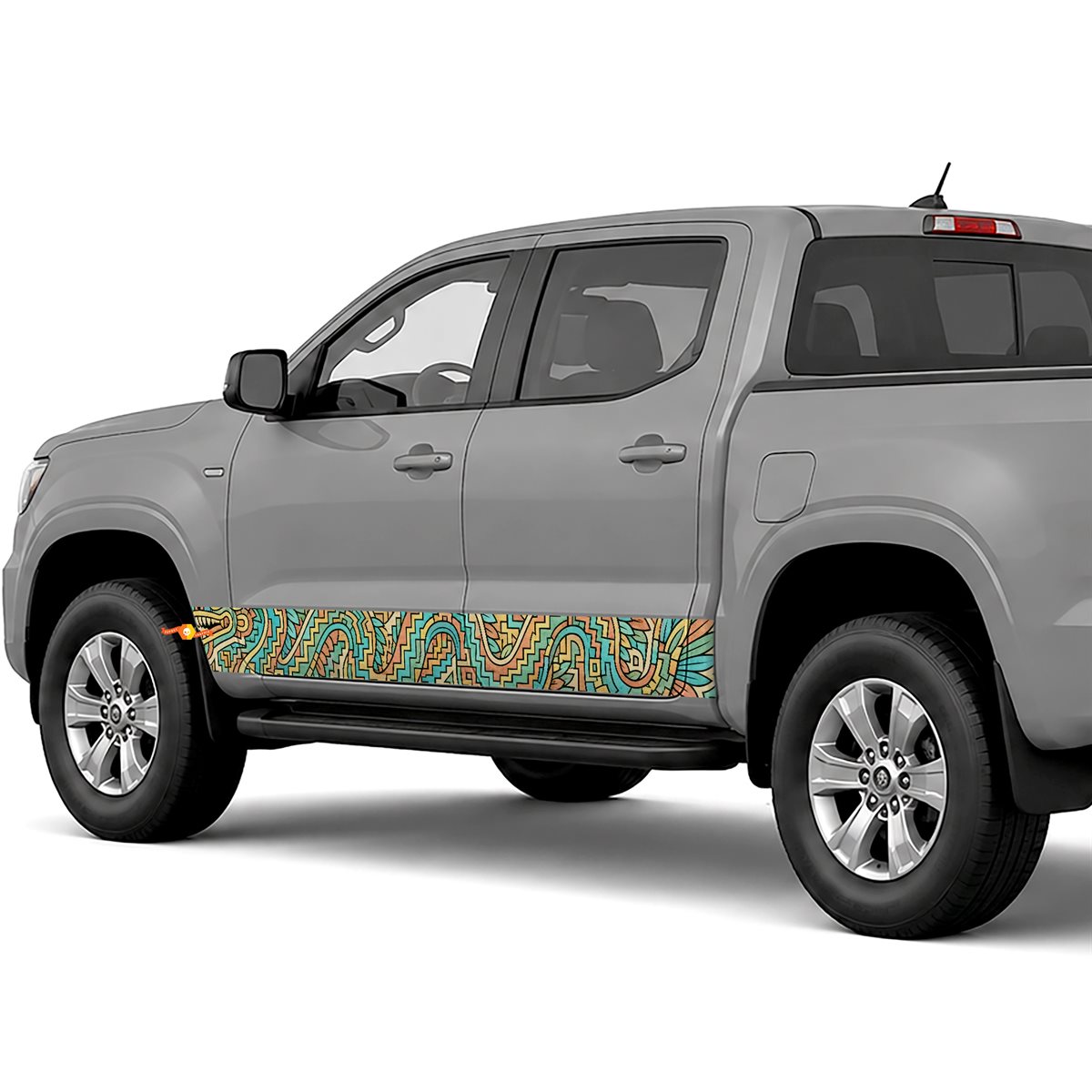 Aztec Geometric Serpent side stripes rocker panel decals stickers for Trucks