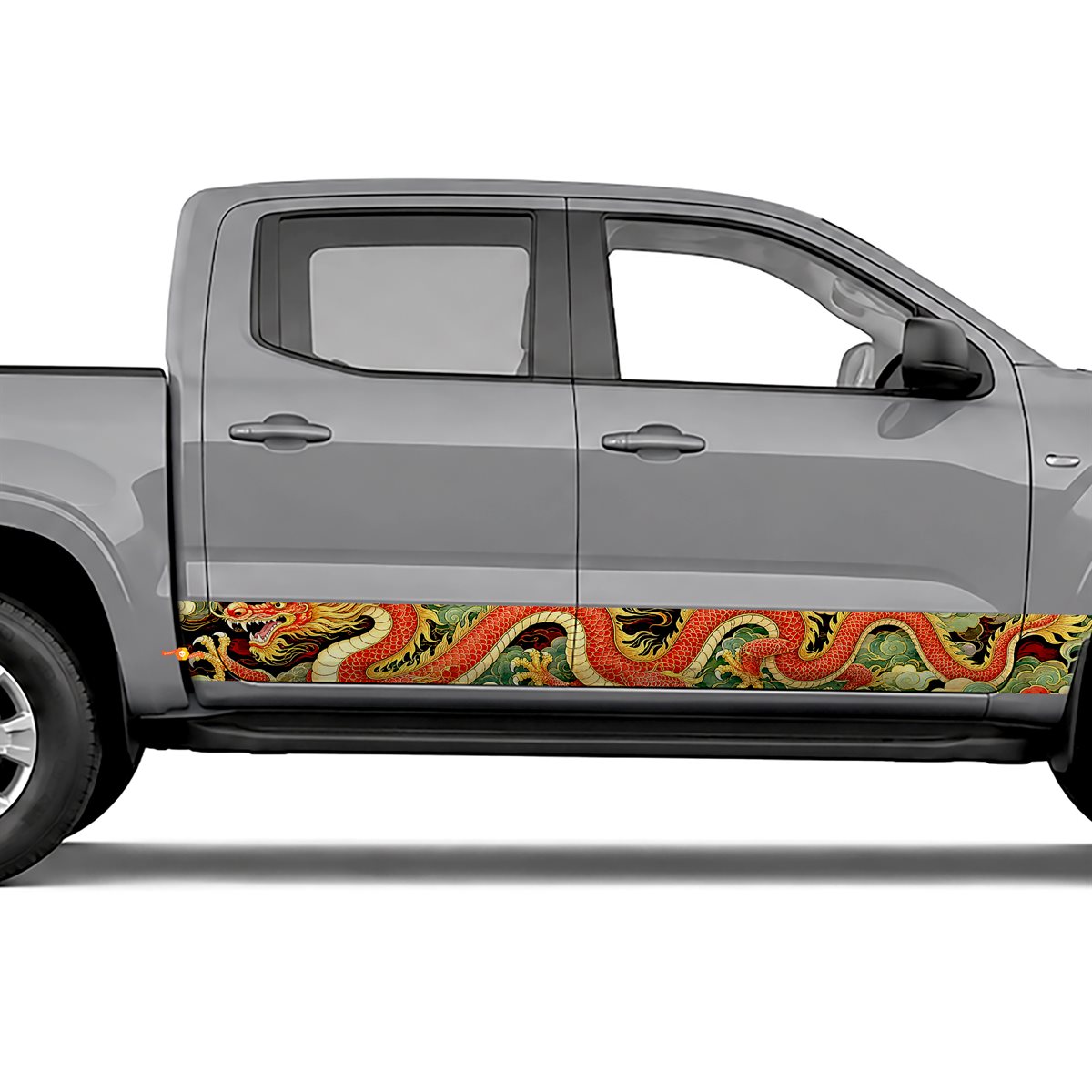 Chinese Dragon Clouds side stripes rocker panel decals, view 4 of 4