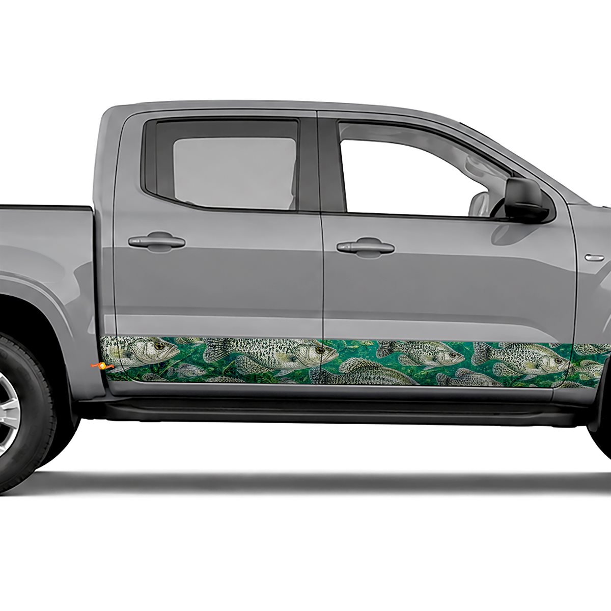 Crappie School Pattern side stripes rocker panel decals, view 4 of 4