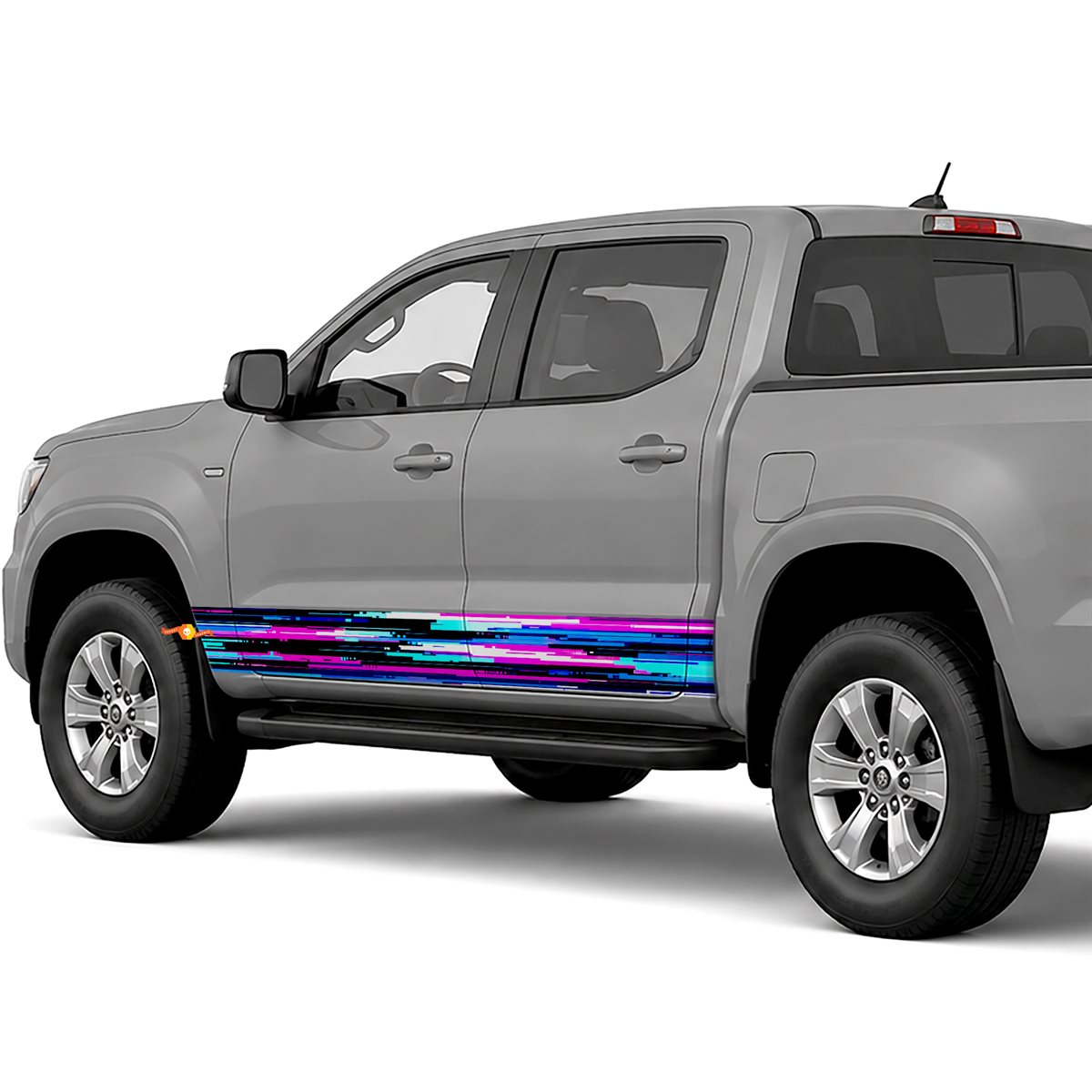 Digital Glitch Stripes side stripes rocker panel decals stickers for Trucks