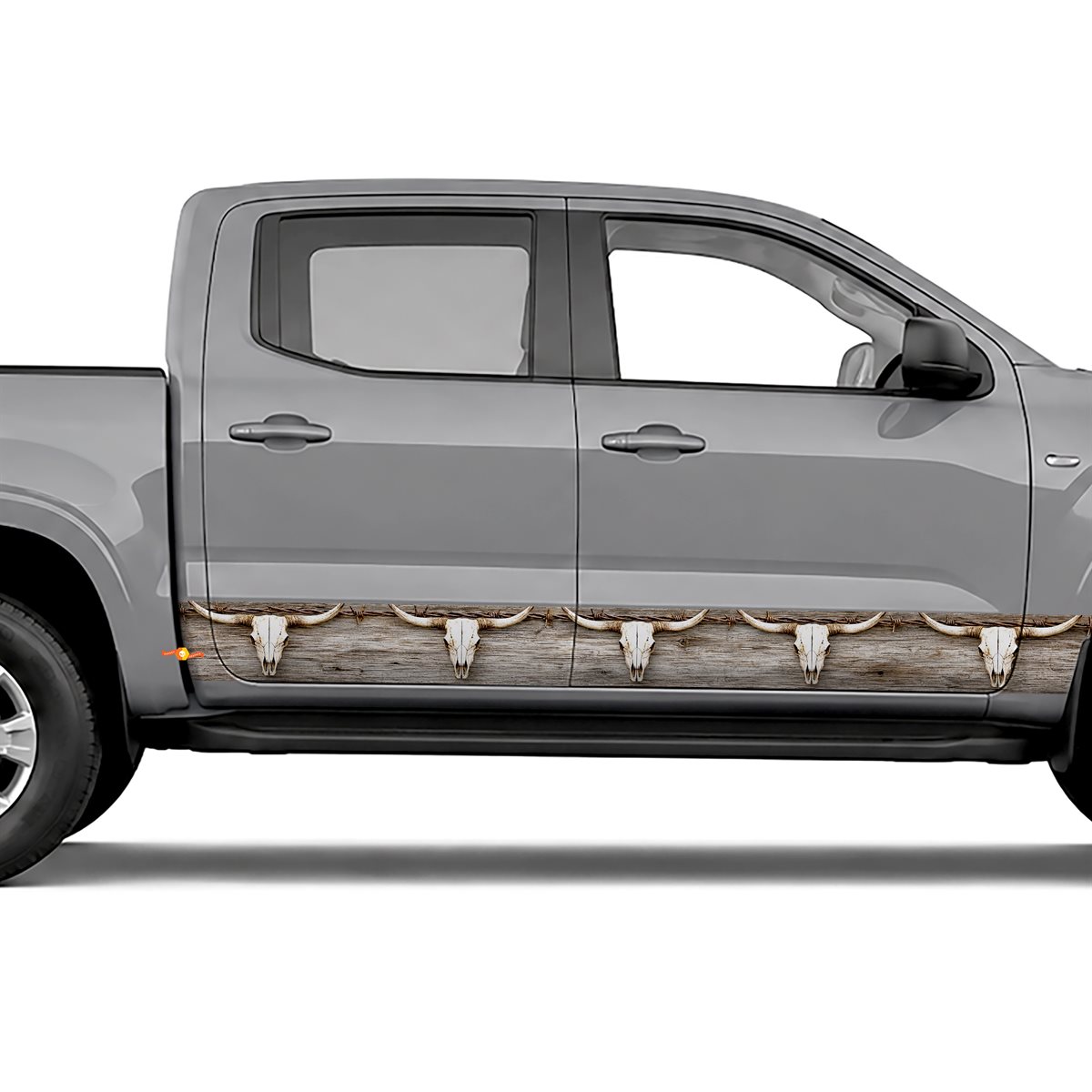 Longhorn and Barbed Wire side stripes rocker panel decals, view 4 of 4