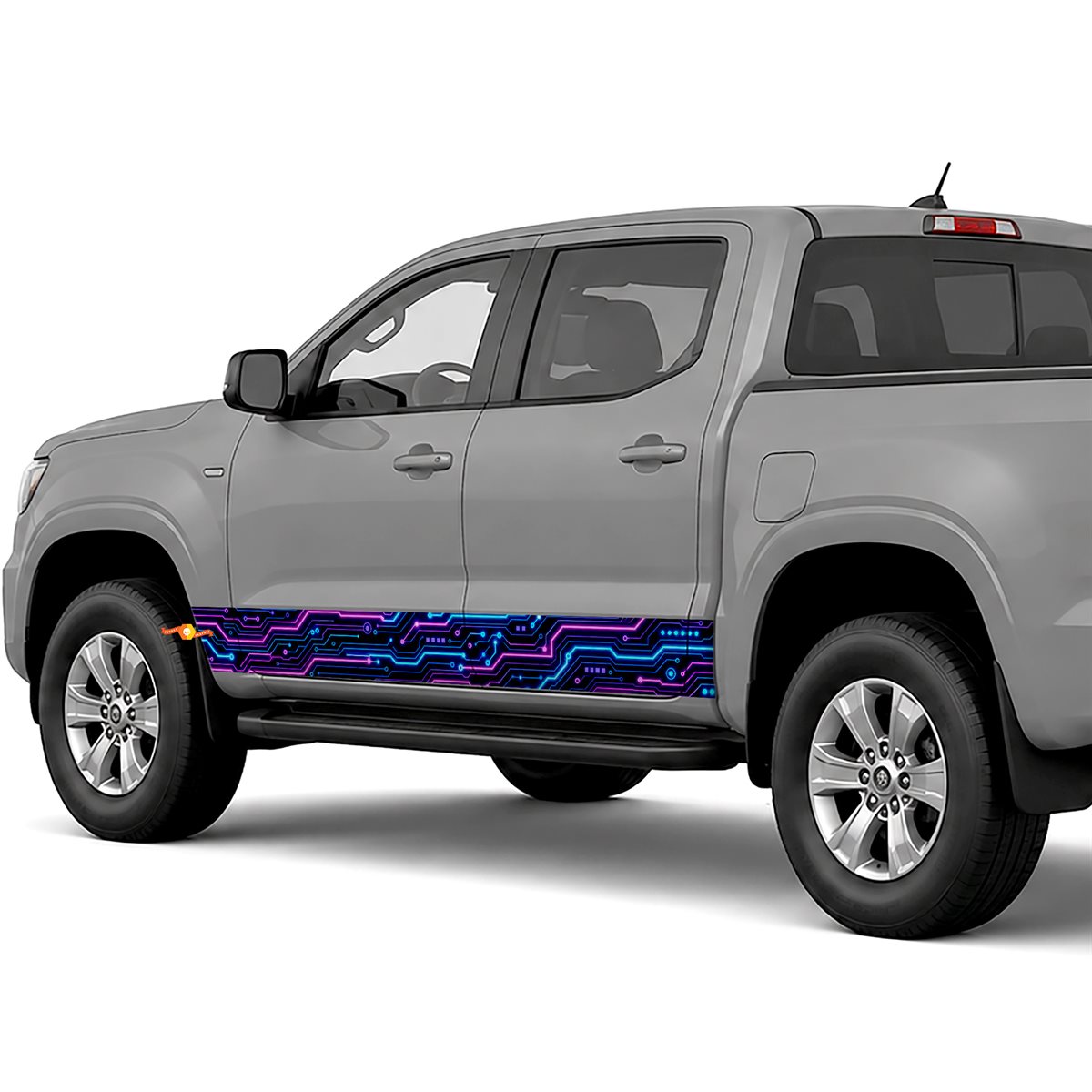 Neon Circuit Lines side stripes rocker panel decals stickers for Trucks