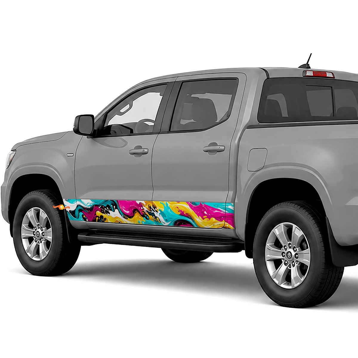 Paint Splash Flow side stripes rocker panel decals stickers for Trucks
