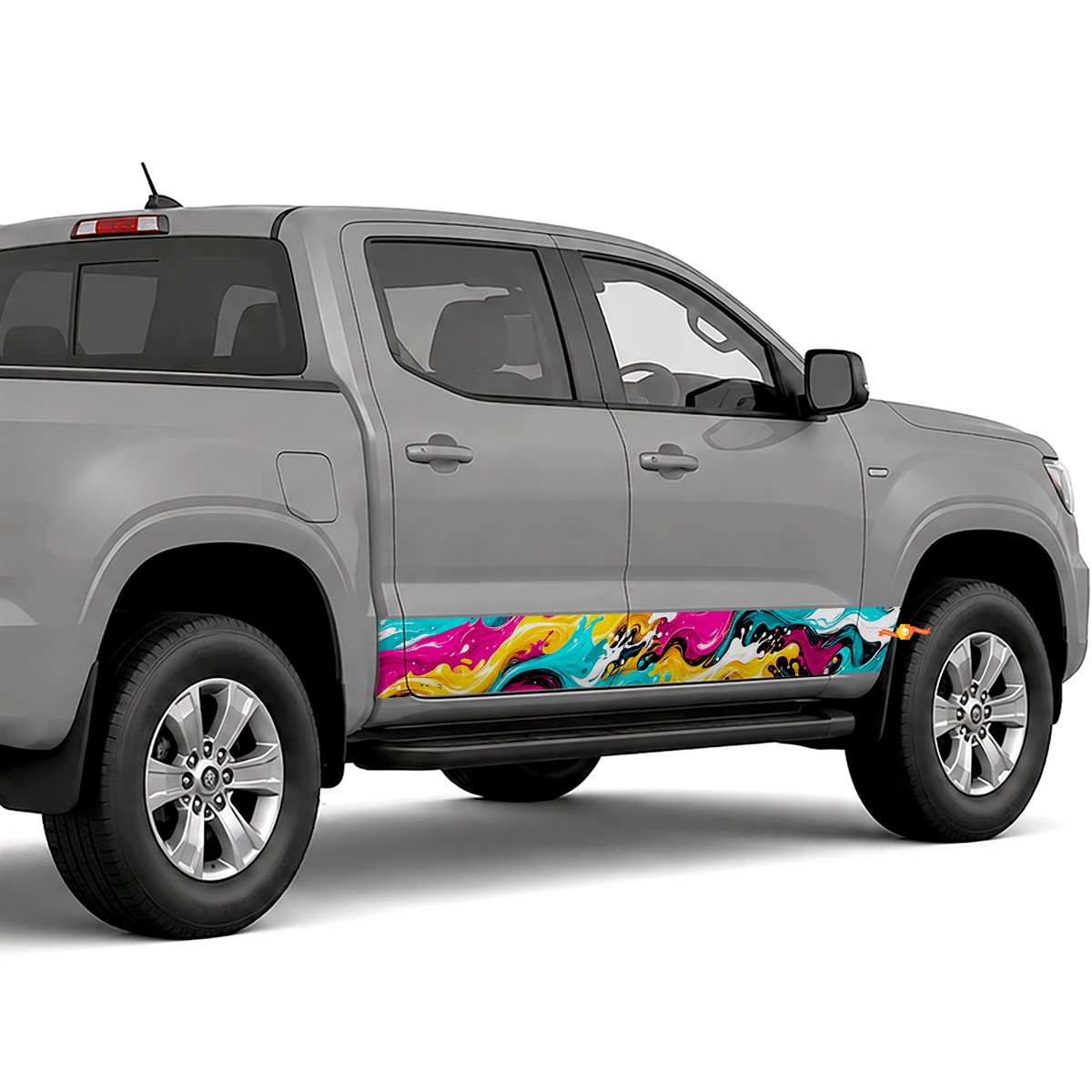 Paint Splash Flow side stripes rocker panel decals stickers, view 3 of 4