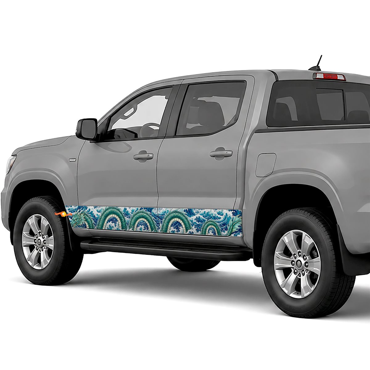 Sea Serpent Waves side stripes rocker panel decals stickers for Trucks