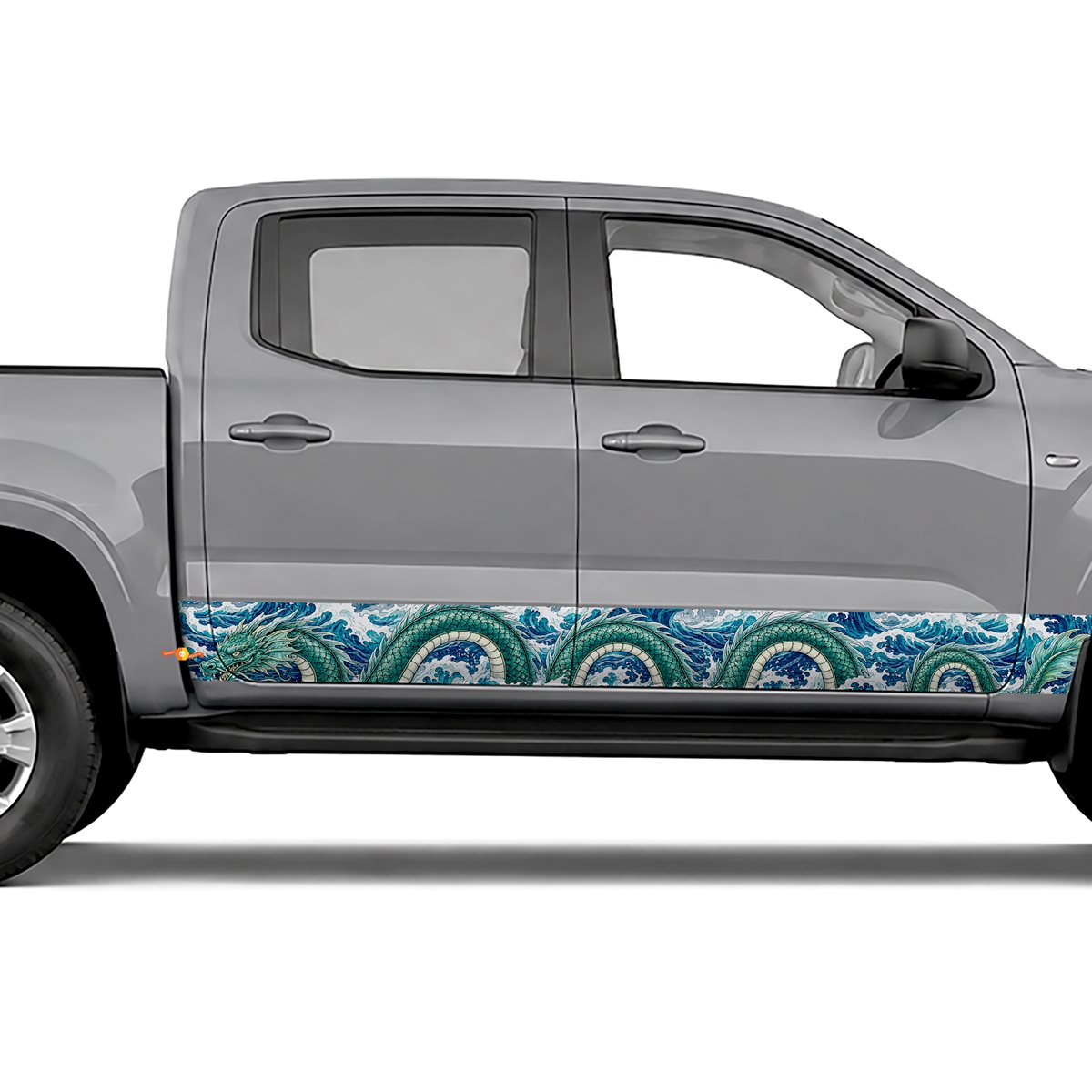 Sea Serpent Waves side stripes rocker panel decals stickers, view 4 of 4