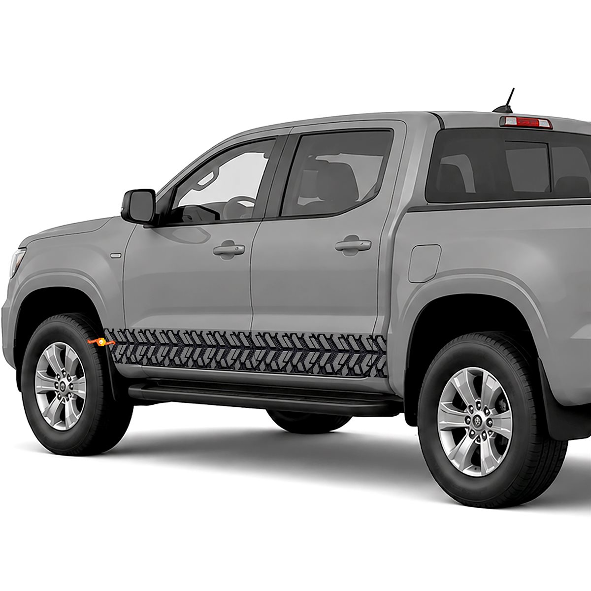 Tire Tread Geometry side stripes rocker panel decals stickers for Trucks