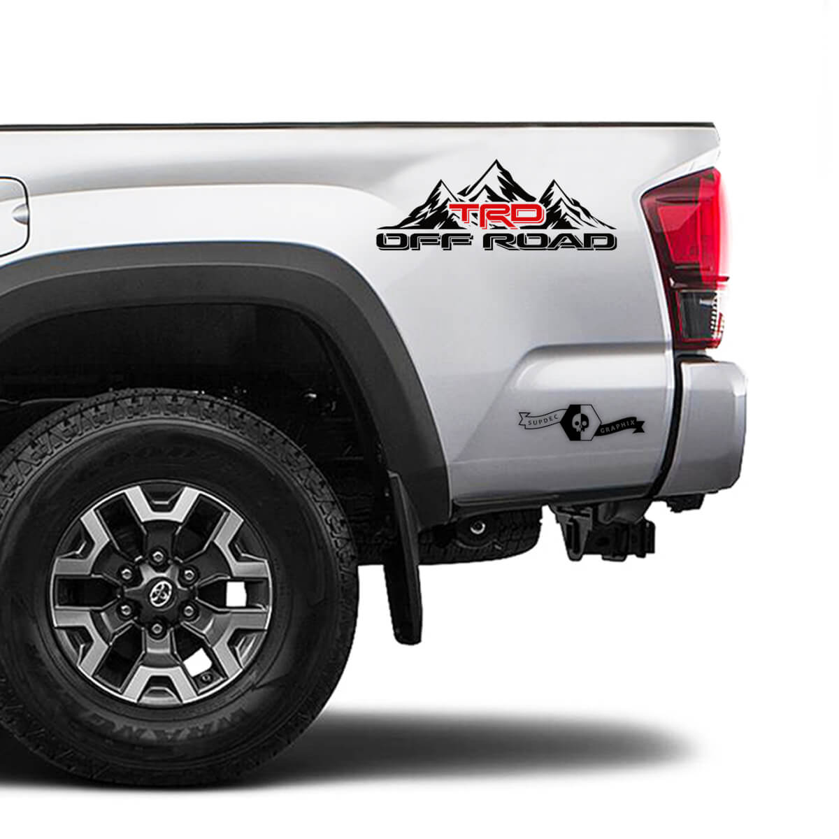 2 TRD 4x4 Off Road TOYOTA Mountain 2 colors Decals Stickers for Tacoma Tundra 4Runner Hilux side