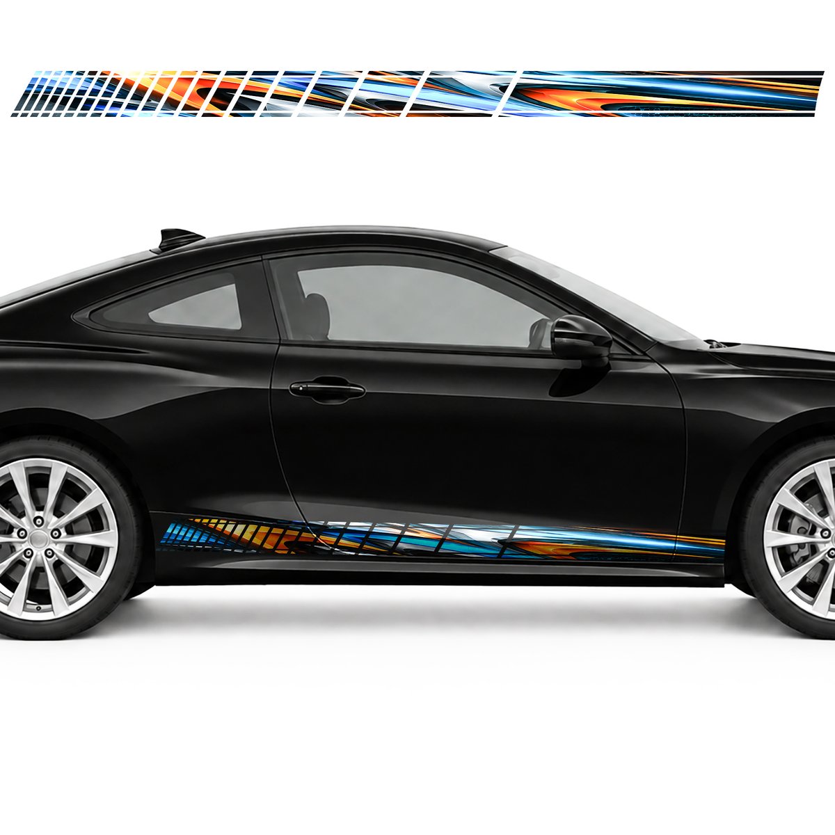 Aerodynamic Flow with Neon Blades side door racing stripes, view 2 of 4