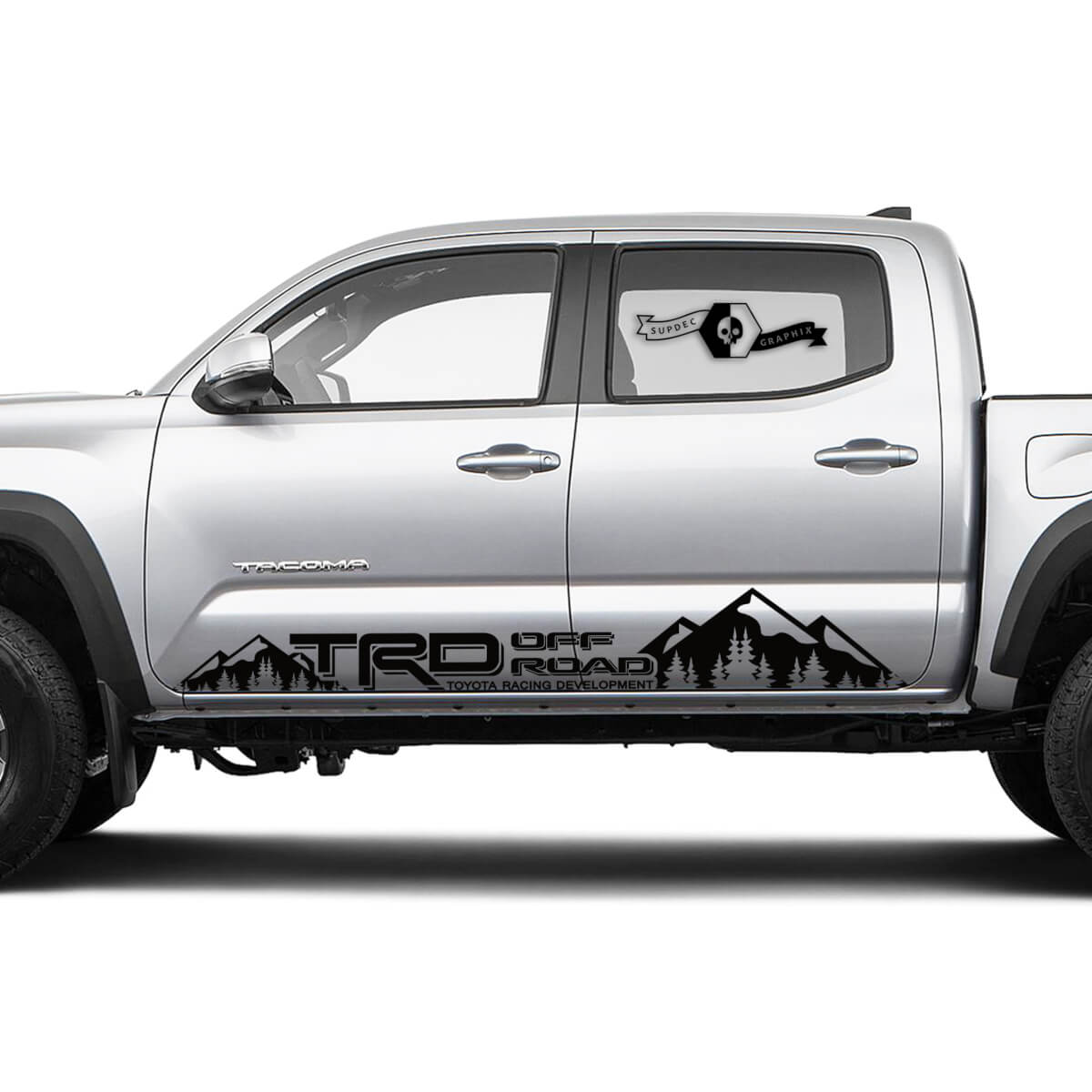 TRD TOYOTA Rocker Panel Mountain Forest stripes Decals Stickers for Tacoma Tundra 4Runner Hilux Doors