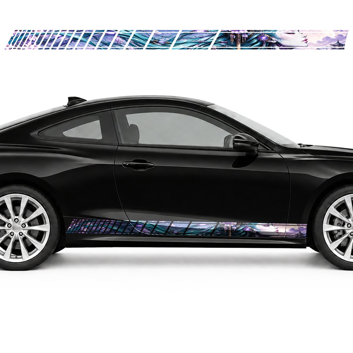 Turquoise Android Geisha in Profile side door racing, view 4 of 4