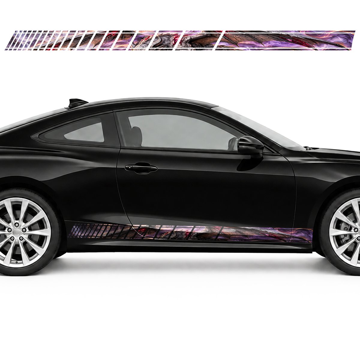 Stone Gargoyle in Purple Mist side door racing stripes, view 2 of 4