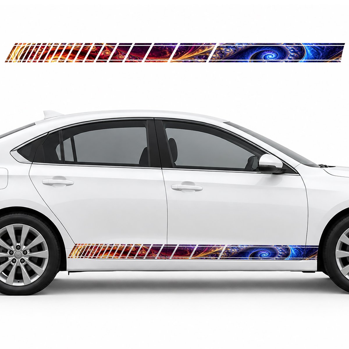 Cobalt Swirl in a Crimson and Gold Glow side door racing, view 4 of 4