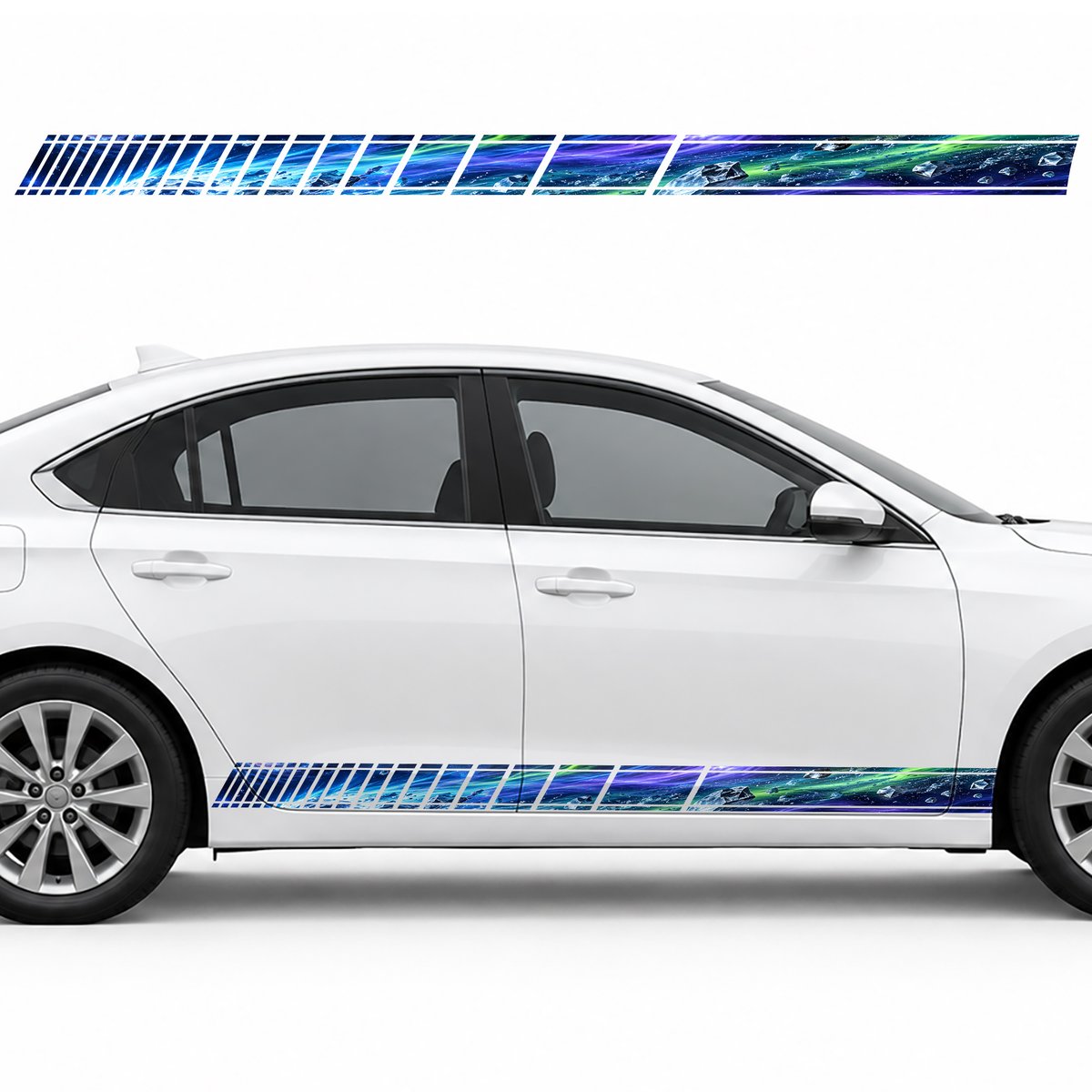 Ice Comet with Neon Tails side door racing stripes decals, view 2 of 4