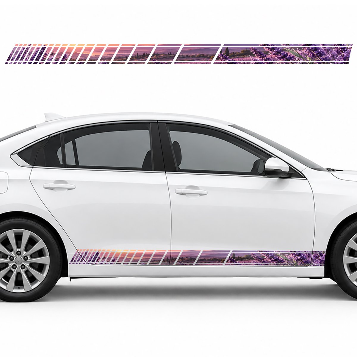 Lavender Horizon in Violet Shadows side door racing stripes, view 2 of 4