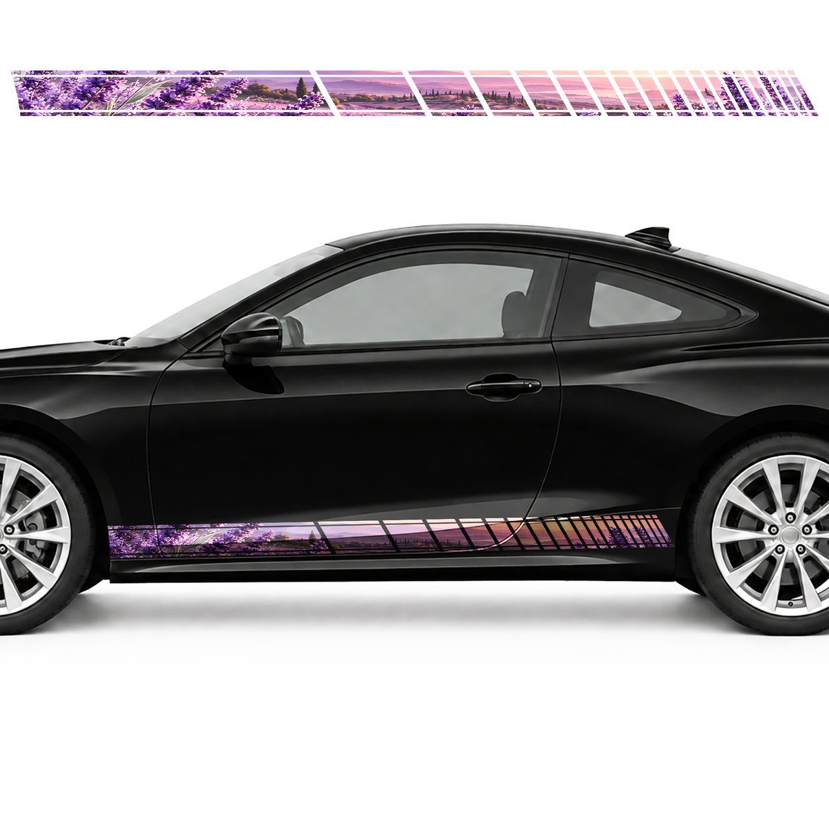 Lavender Horizon in Violet Shadows side door racing stripes, view 3 of 4
