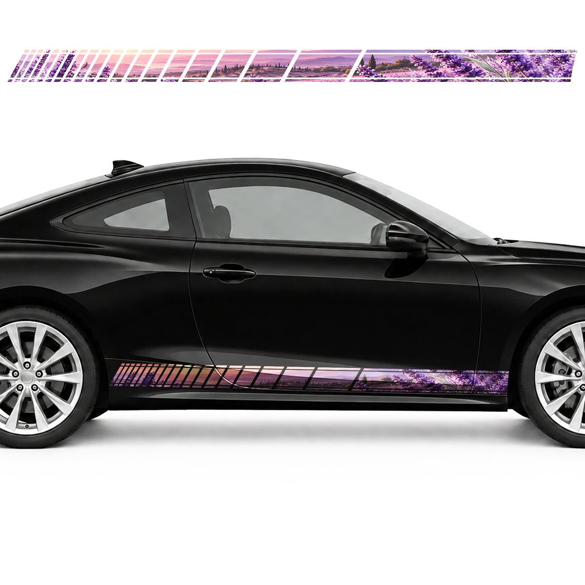 Lavender Horizon in Violet Shadows side door racing stripes, view 4 of 4