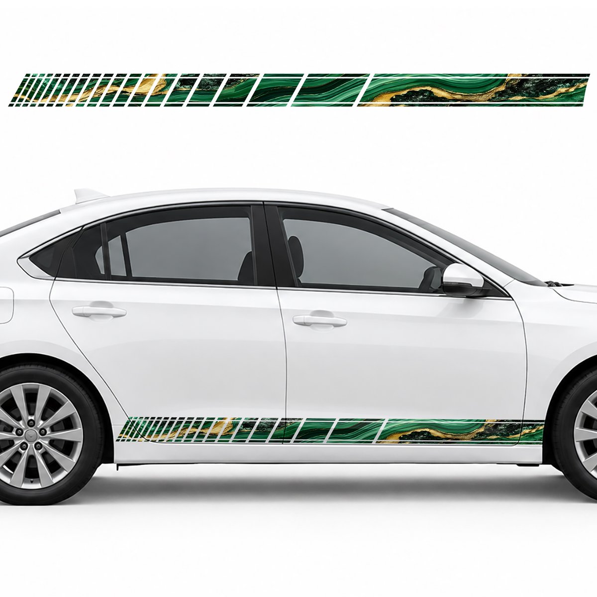 Malachite Ribbon with Golden Cracks side door racing, view 2 of 4