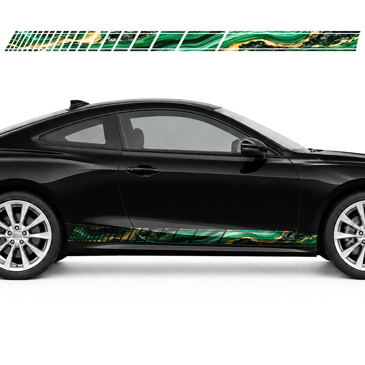 Malachite Ribbon with Golden Cracks side door racing, view 4 of 4