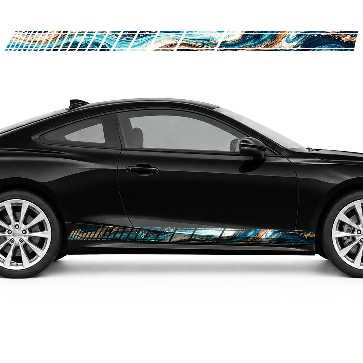 Marble Currents of Turquoise and Bronze side door racing, view 2 of 4