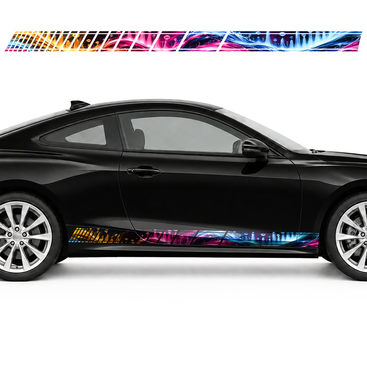 Musical Wave of Liquid Colors side door racing stripes, view 2 of 4