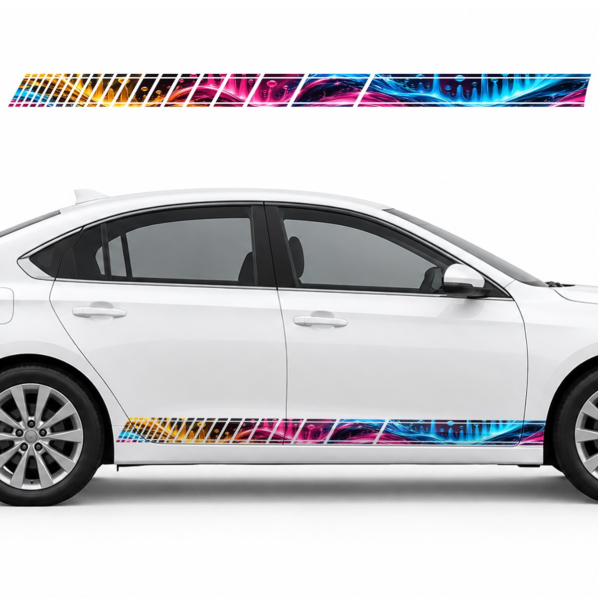 Musical Wave of Liquid Colors side door racing stripes, view 4 of 4