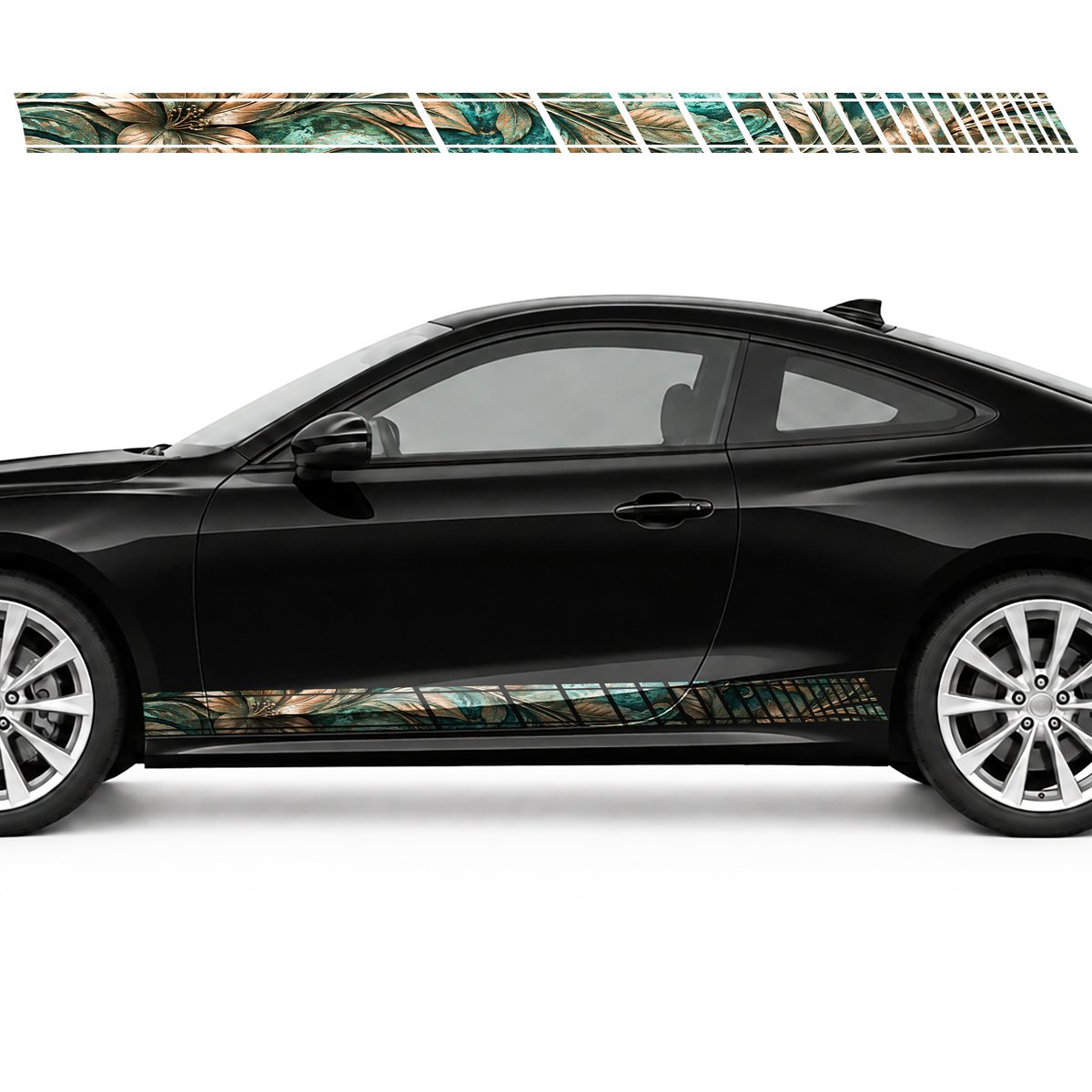 Copper Botanicals with Turquoise Patina side door racing, view 3 of 4