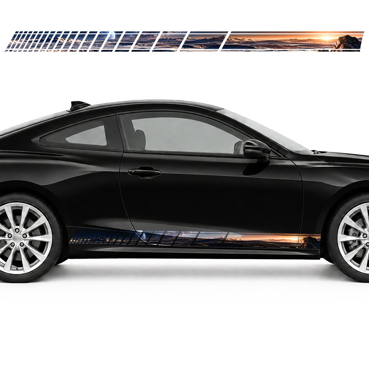 Copper Glow over Lunar Craters side door racing stripes, view 2 of 4