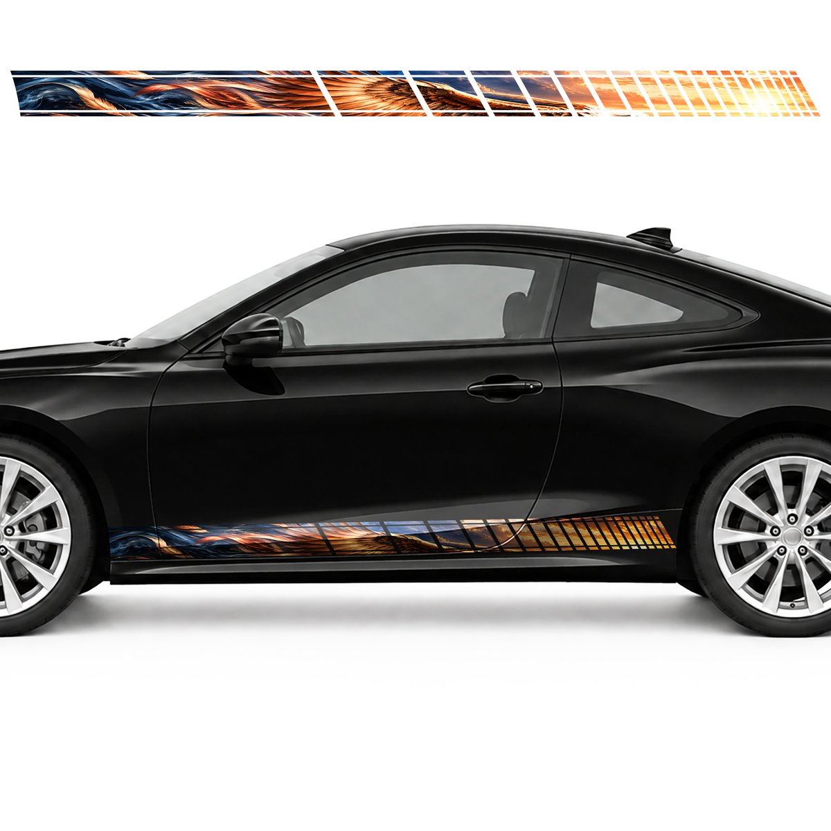 Eagle in Copper Sky Currents side door racing stripes decals stickers for Cars