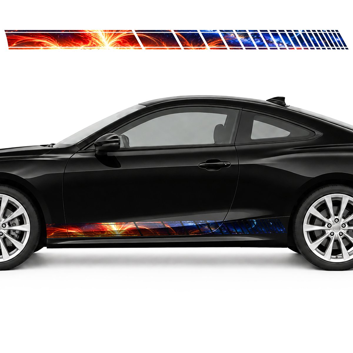 Blazing Star Surface side door racing stripes decals stickers for Cars