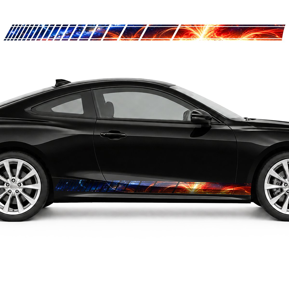 Blazing Star Surface side door racing stripes decals, view 2 of 4