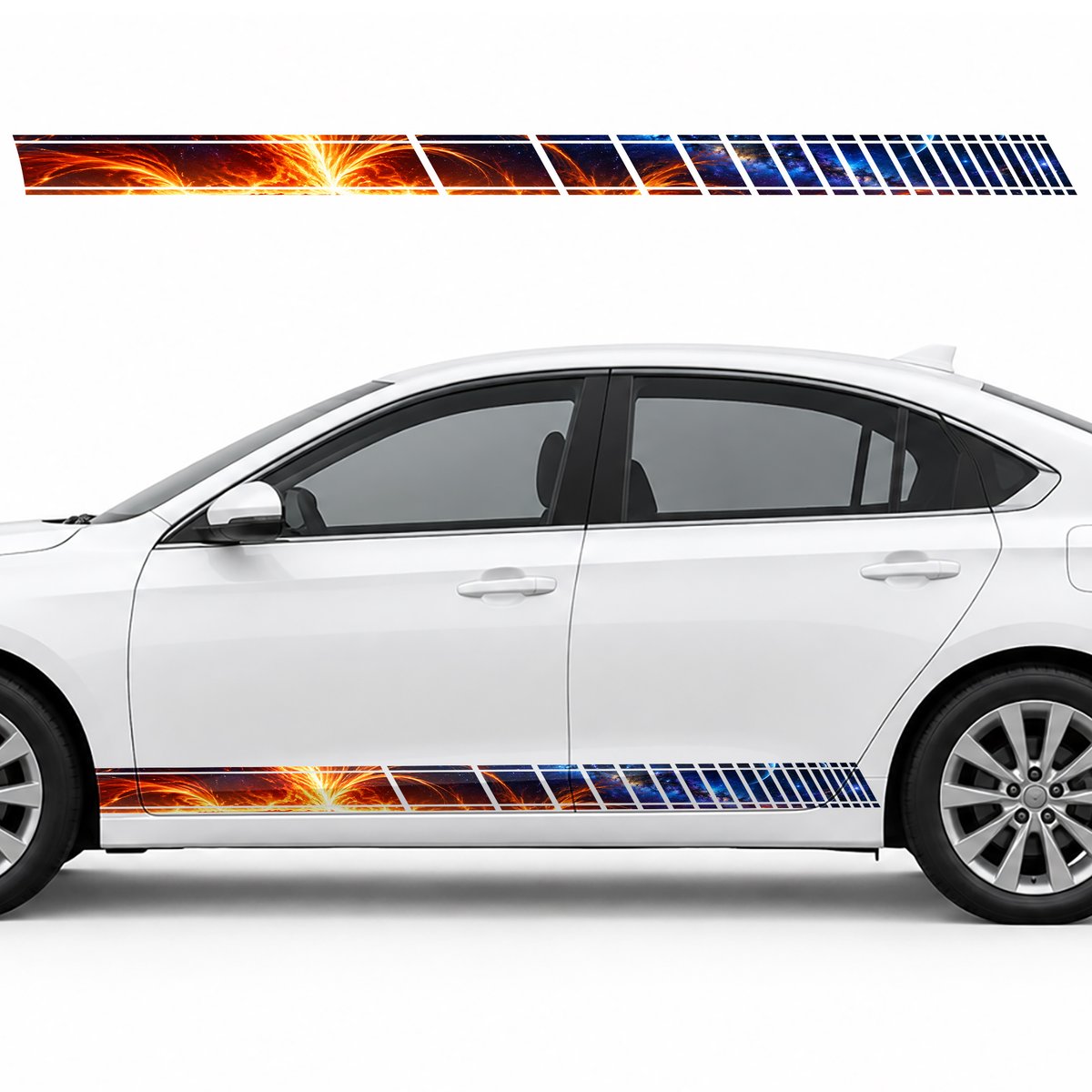 Blazing Star Surface side door racing stripes decals, view 3 of 4