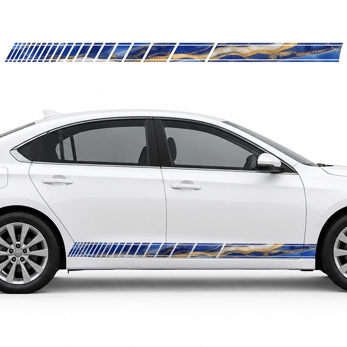 Lapis Lazuli Panorama with Gold Veins side door racing, view 2 of 4