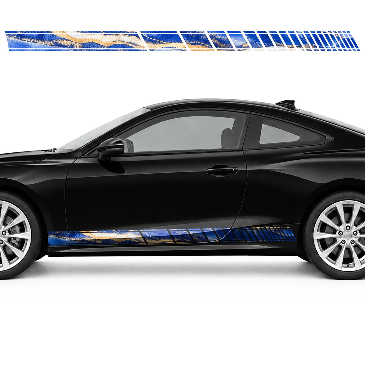 Lapis Lazuli Panorama with Gold Veins side door racing, view 3 of 4