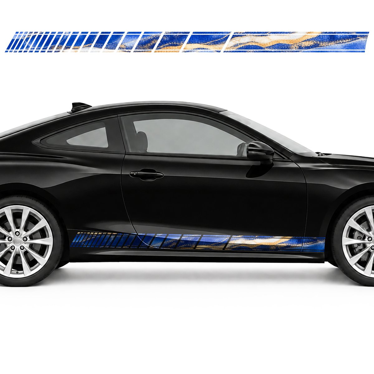 Lapis Lazuli Panorama with Gold Veins side door racing, view 4 of 4