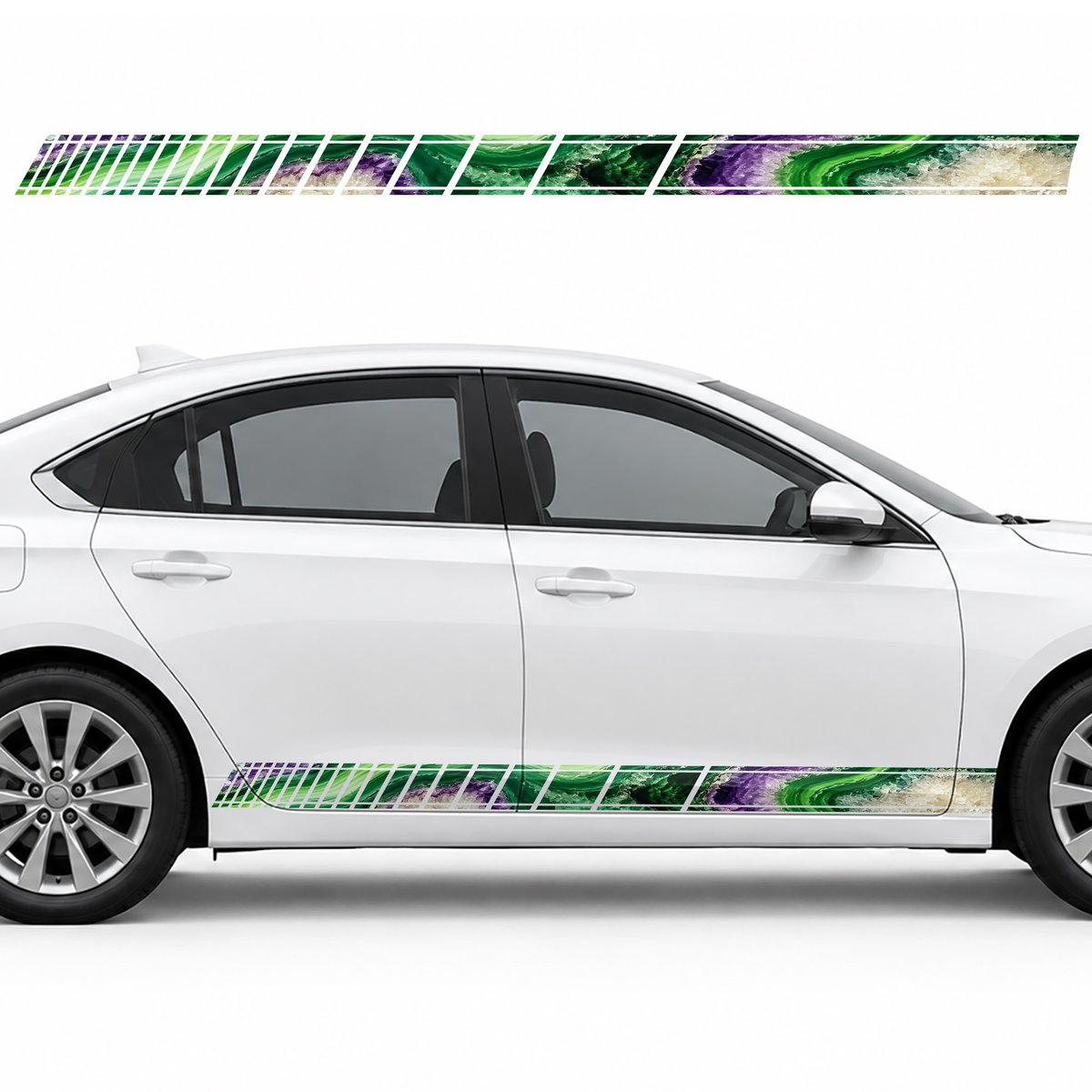 Emerald Agate Slices Panorama side door racing stripes, view 2 of 4