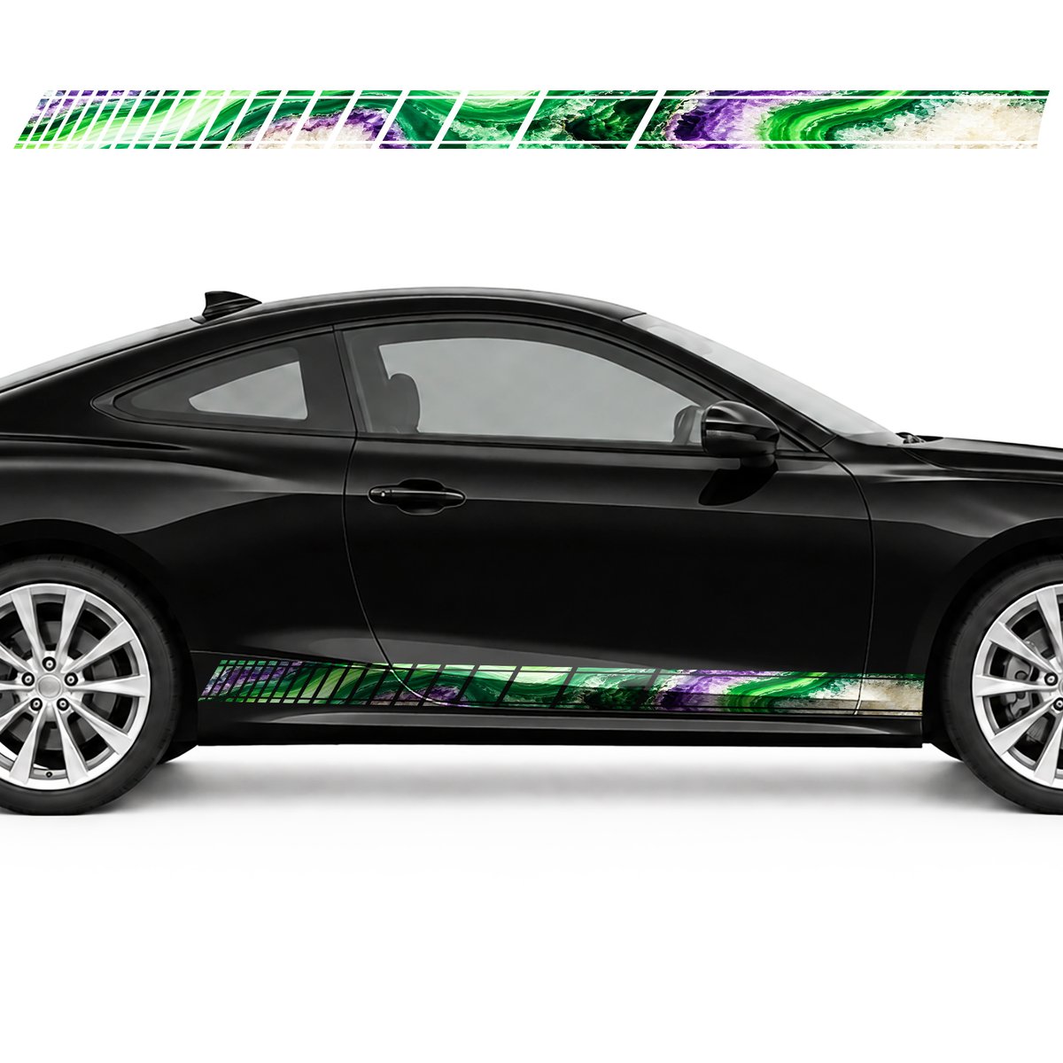 Emerald Agate Slices Panorama side door racing stripes, view 4 of 4