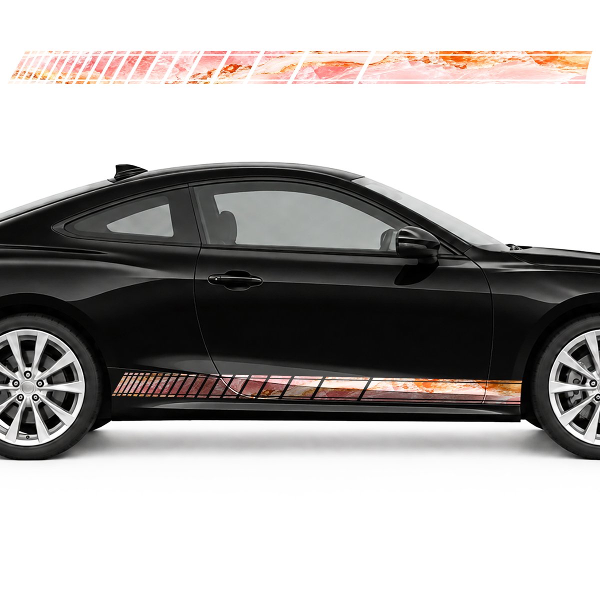 Rose Quartz Flow with Gold Flecks side door racing stripes, view 2 of 4