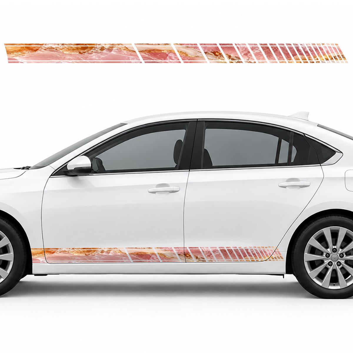 Rose Quartz Flow with Gold Flecks side door racing stripes, view 3 of 4