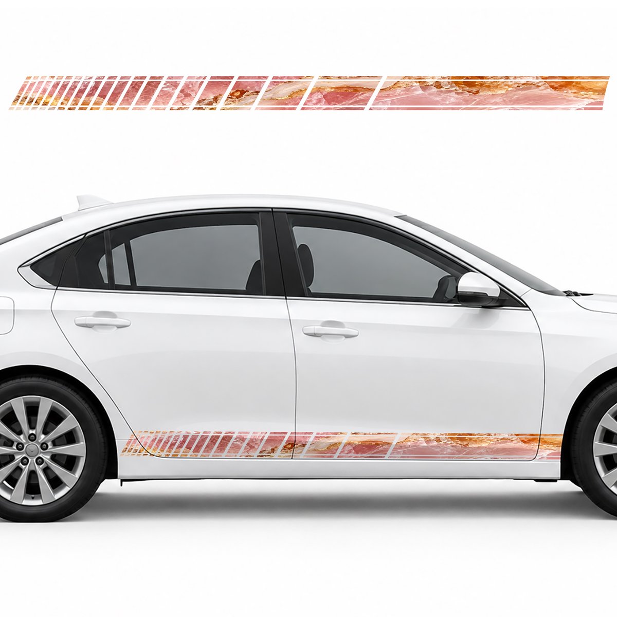 Rose Quartz Flow with Gold Flecks side door racing stripes, view 4 of 4