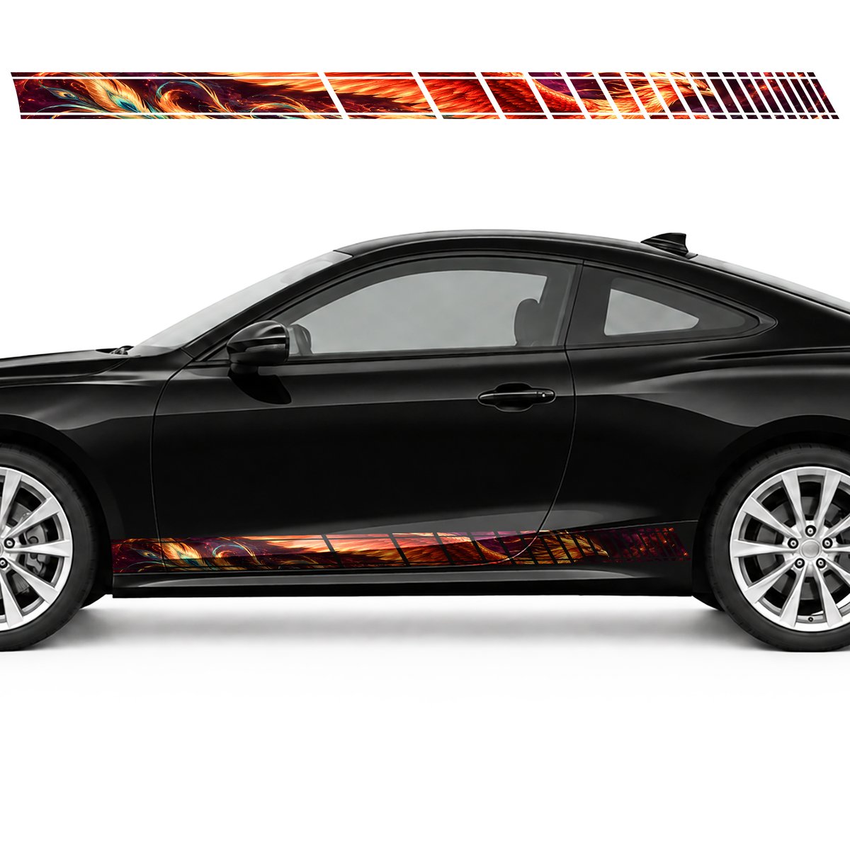 Phoenix in Flight among Embers side door racing stripes, view 3 of 4