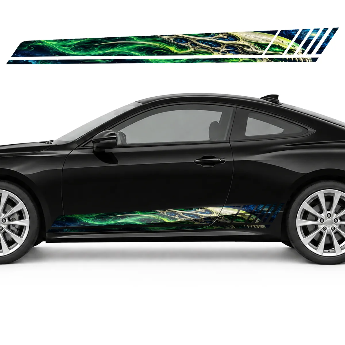 Alien Skull in Emerald Mist GT racing side door stripes, view 3 of 4