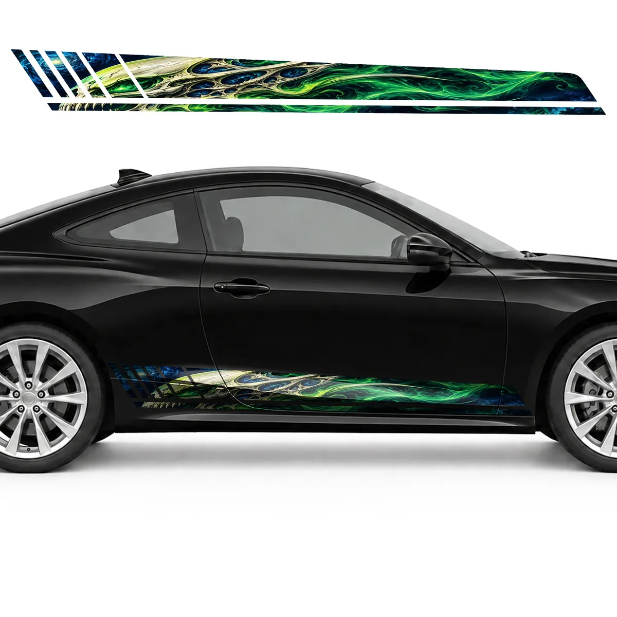 Alien Skull in Emerald Mist GT racing side door stripes, view 4 of 4