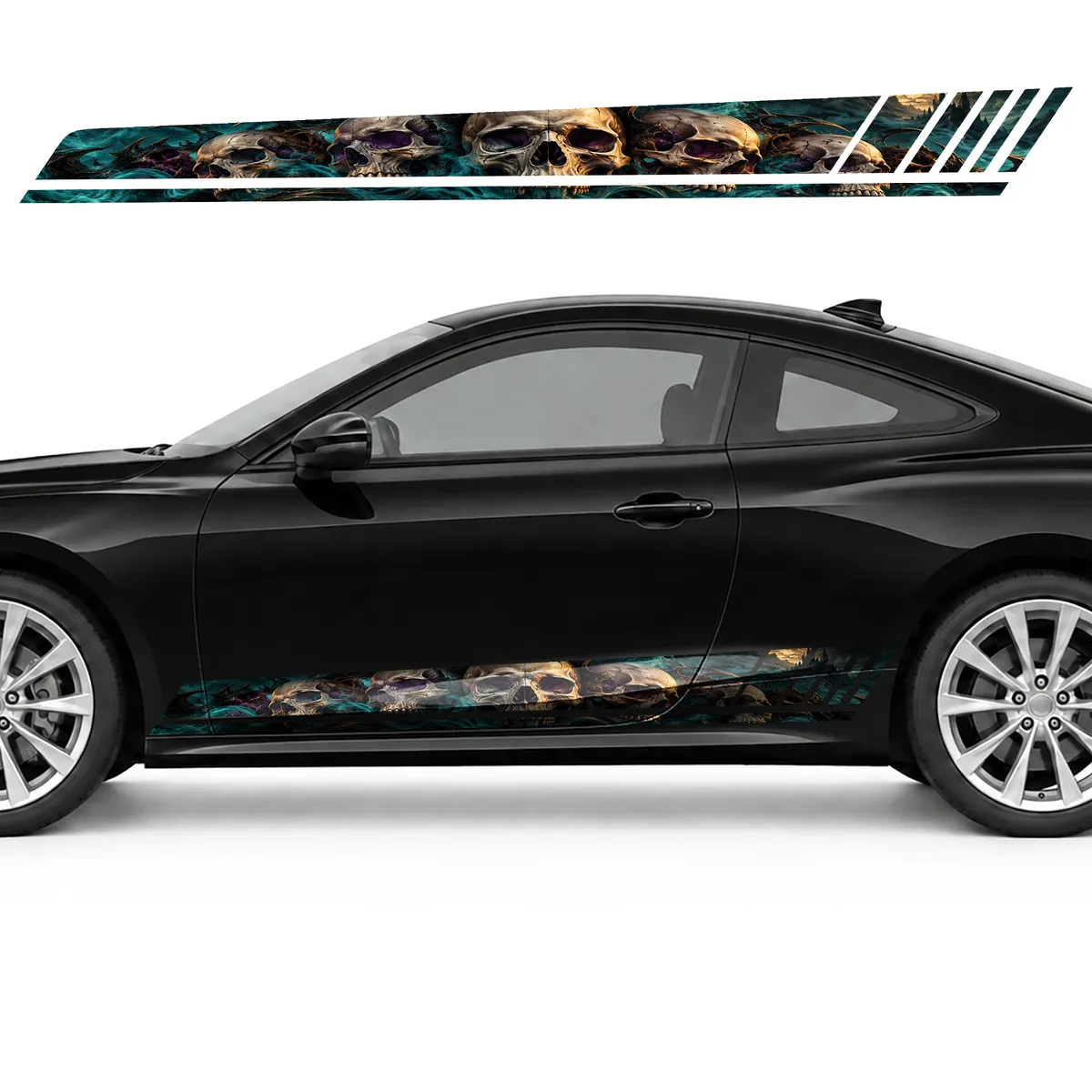 Ivory Skulls, Amber Light and Turquoise Smoke GT racing, view 3 of 4