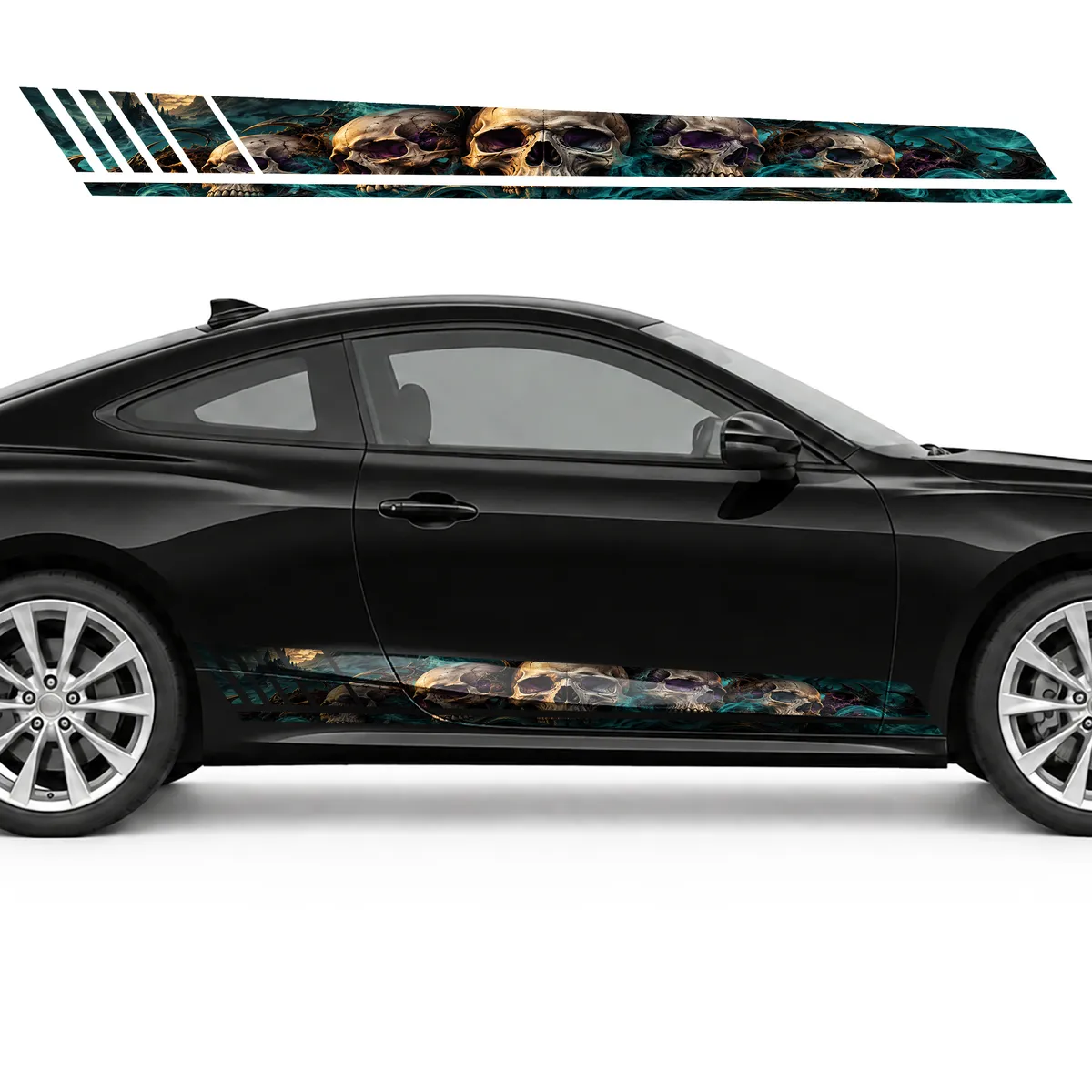 Ivory Skulls, Amber Light and Turquoise Smoke GT racing, view 4 of 4