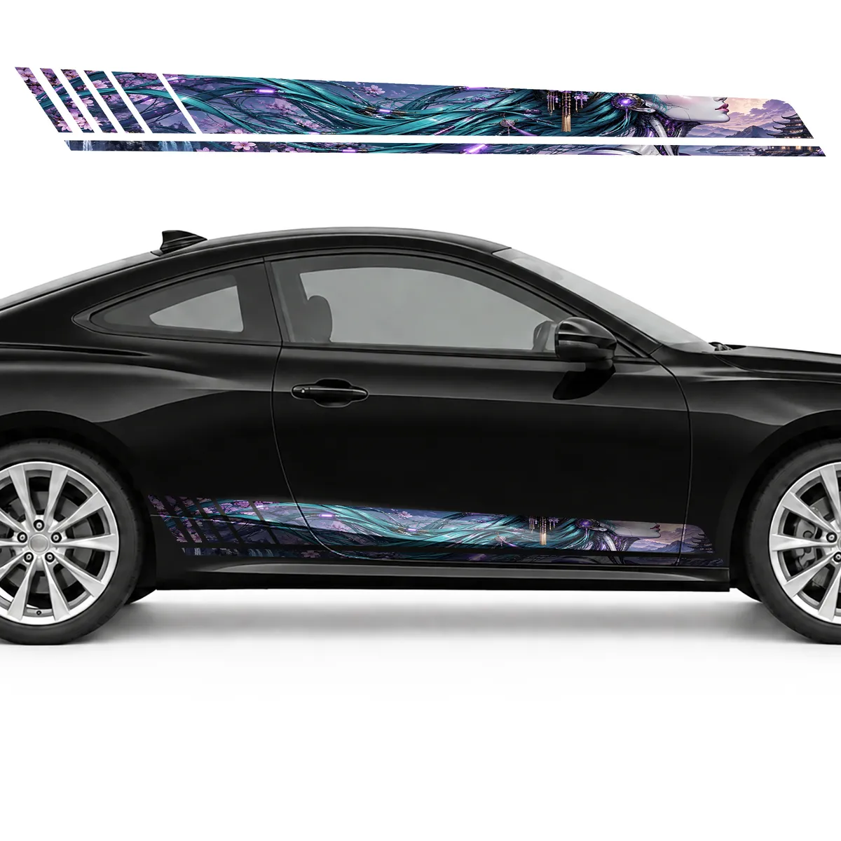 Turquoise Android Geisha in Profile GT racing side door, view 4 of 4