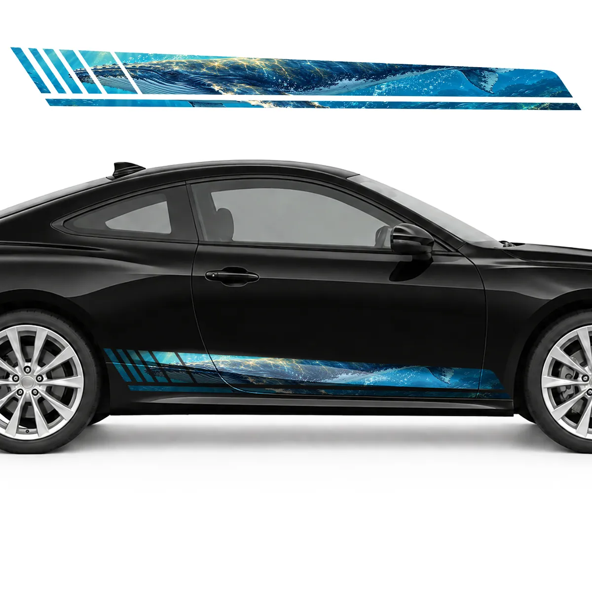 Humpback Whale in Sapphire Waters GT racing side door, view 4 of 4