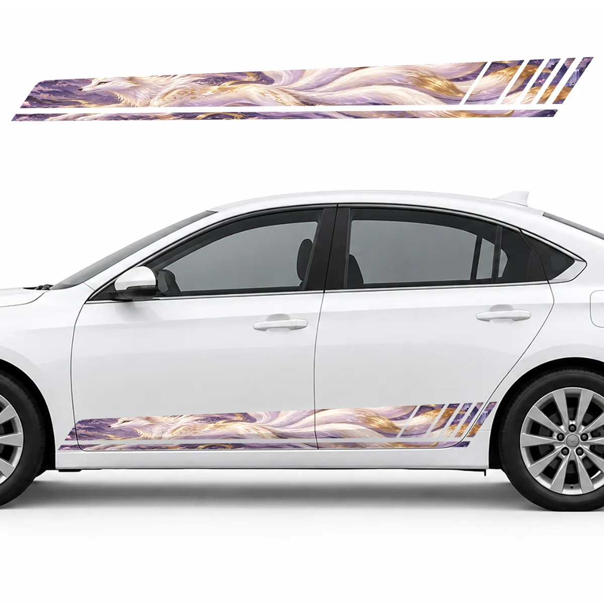 Nine-Tailed Fox in Flight GT racing side door stripes decals stickers for Cars