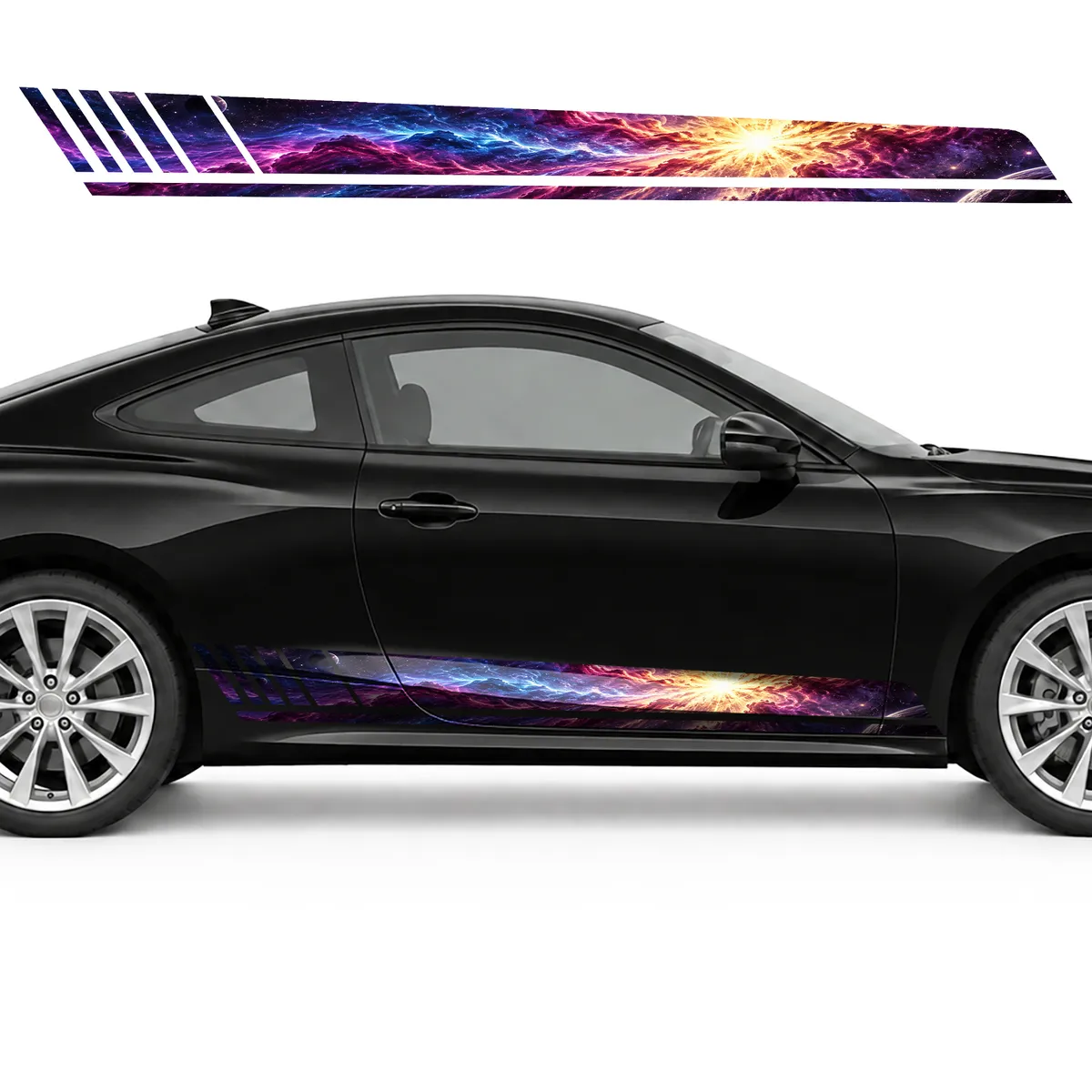 Golden Supernova among Magenta Waves GT racing side door, view 4 of 4